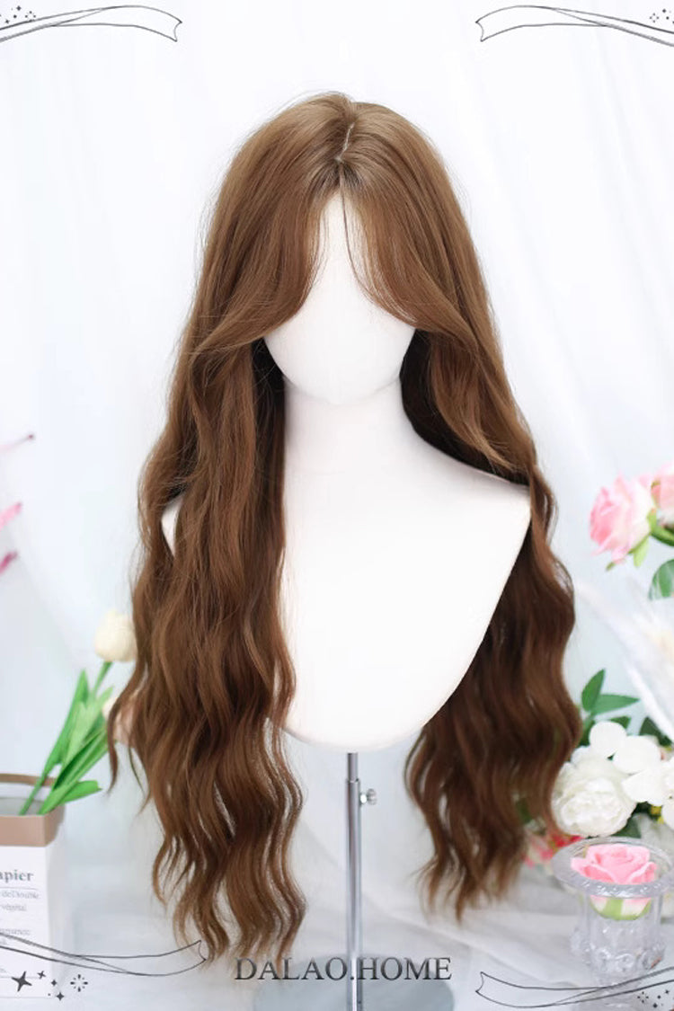 Brown Secondary Water Wave Eight Long Sweet Lolita Wig - Product - 2
