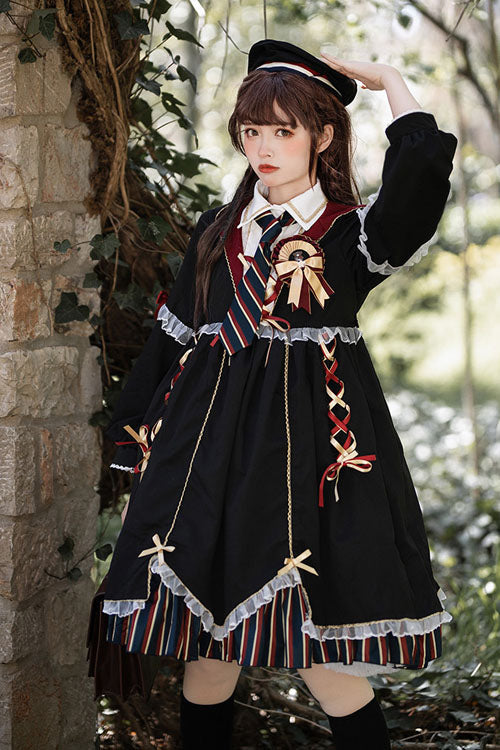 Magic Academy Witch Alchemy Long Sleeves Gothic Lolita OP Dress 4 Colors - Product - 3