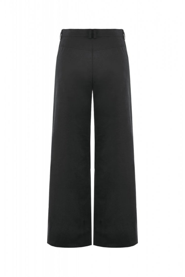 Black Women's Punk Big Pocket Cross Zippered Eyelet Cargo Pants - Product - 14