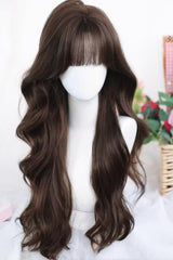 Ash Brown Big Wavy Curls Effortless Chic No-Prep Sweet Lolita Wig - Product - 2