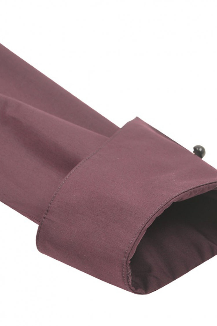 Wine Red Turn-down Collar Ruffled Long Sleeves Women's Gothic Blouse - Product - 17