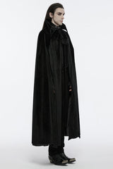 Black Men's Strap Bat Gothic Coat Cloak - Product - 2