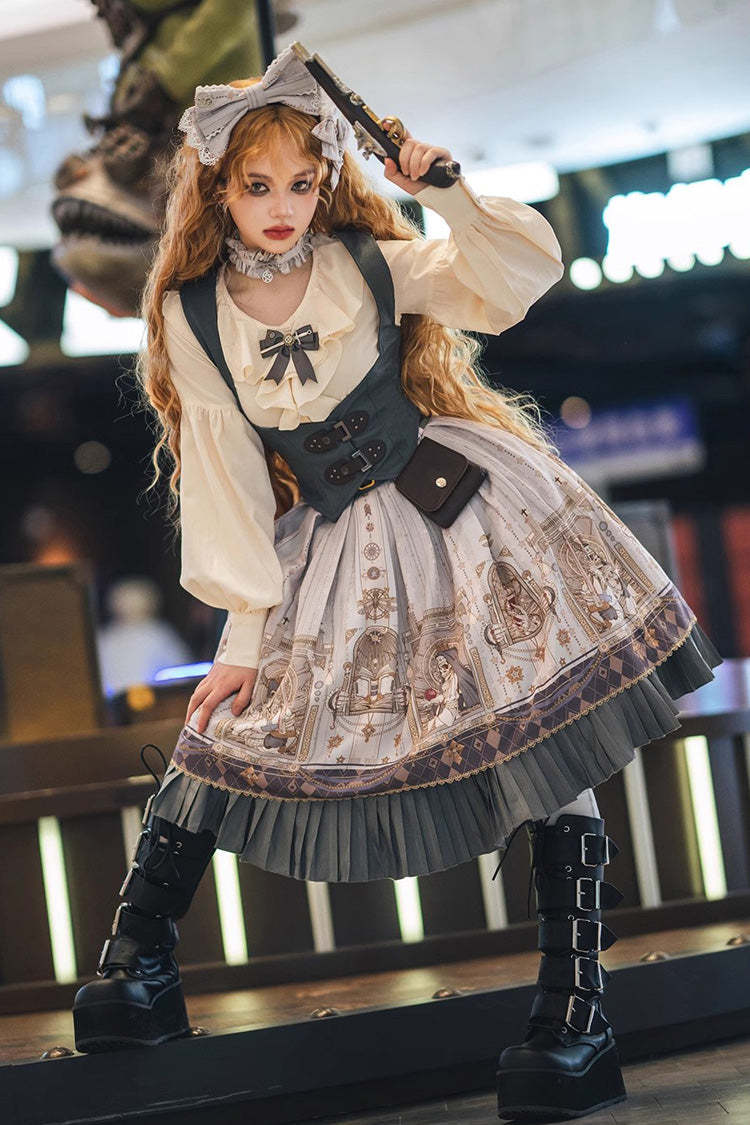 Demon Hunting Notes PU Gothic Punk Lolita Vest 2 Colors - Product - 12