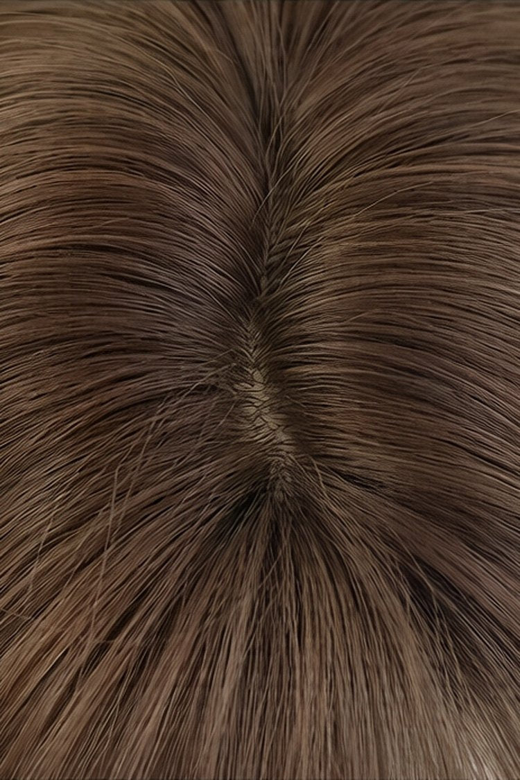 Chestnut Brown Refined Side-Swept Bangs Layered Sweet Lolita Short Bob Wig - Product - 5