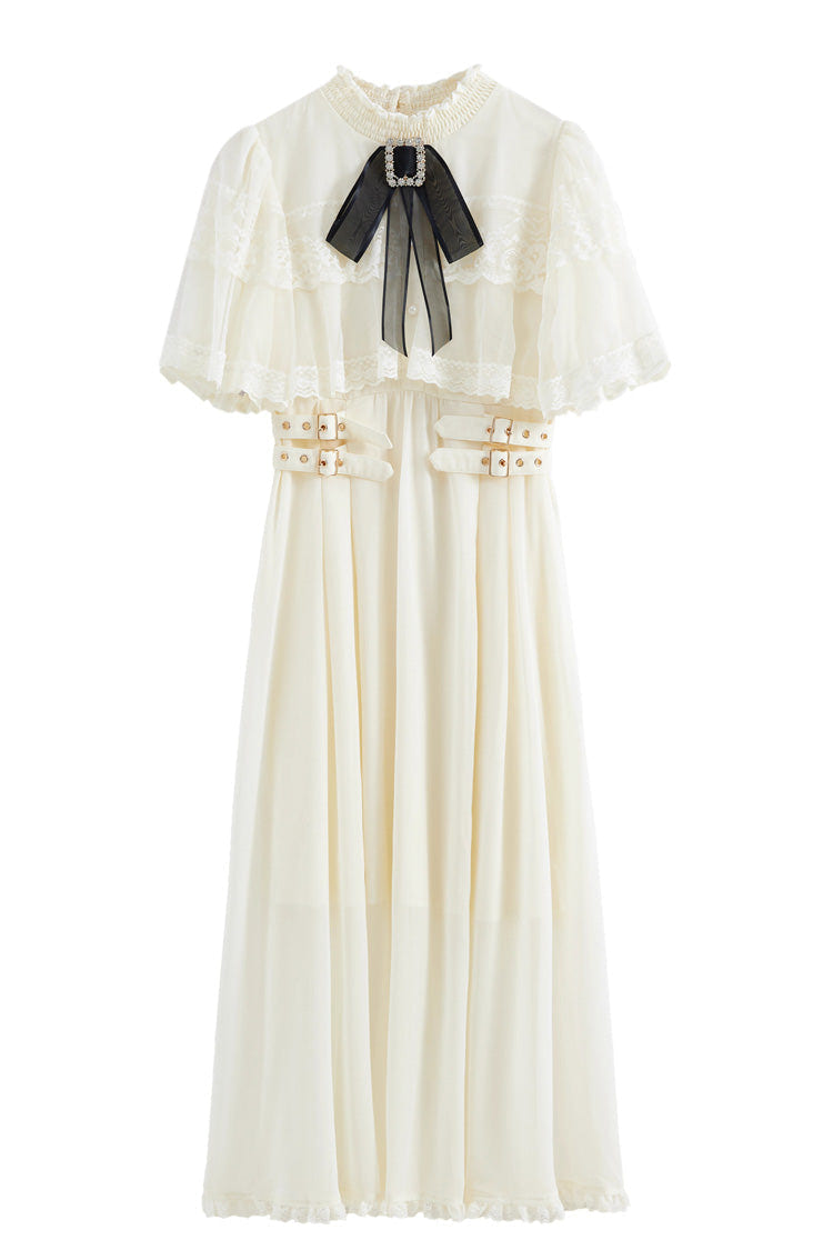Sweet Short Sleeves Multi-Layered Lace Slim Jirai Kei Lolita Dress 4 Colors - Product - 4