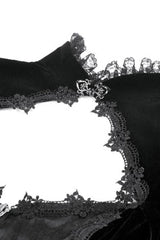 Black Long Puff Sleeves Multi-Layered Ruffled Lace Hem High Low Women's Gothic Coatlet - Product - 12
