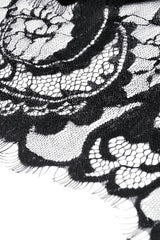 Black High Waisted Heart Embroidered Lace Women's Gothic Maxi Skirt - Product - 17