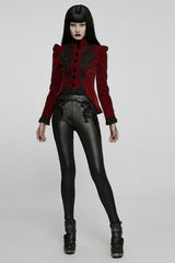 Gothic Long Puff Sleeves Hollow Womens Swallowtail Short Coat Jacket 2 Colors - Product - 11