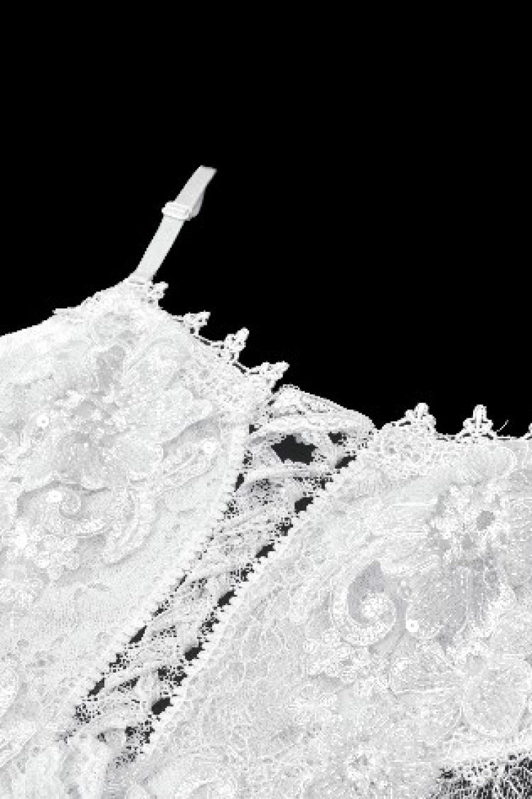 White Sleeveless Lace Lace-Up Women's Gothic Slip Dress Mermaid Wedding Dress - Product - 12