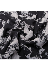 Black Folding Collar A-Shape Print Women's Punk Slip Dress - Product - 8