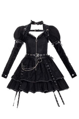 Black Letters and Poems Gothic Punk Lolita JSK Dress - Product - 2