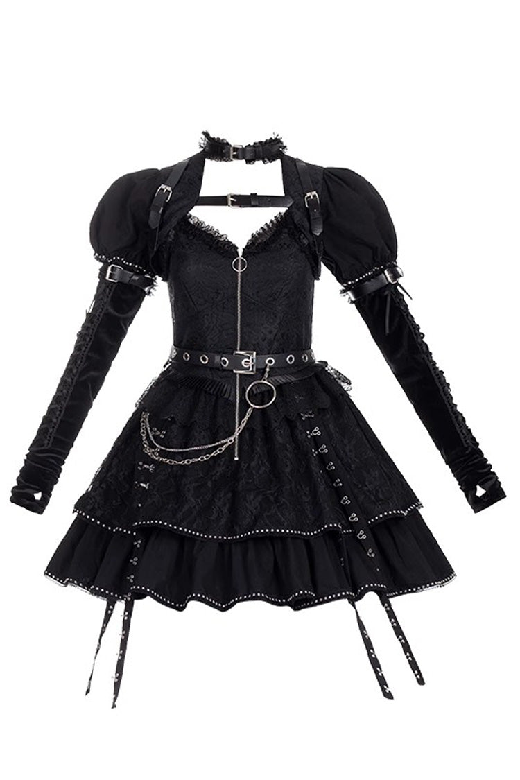 Black Letters and Poems Gothic Punk Lolita JSK Dress - Product - 2