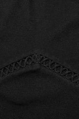 Black Off Shoulder Hollow Stitching Slim Mesh Womens Steampunk Vest - Product - 8