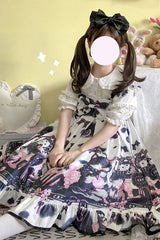 Multi-Color Cow Cat Print Ruffle Bowknot Sweet Lolita Jsk Dress - Product - 3