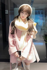 First Snow Bear Bowknot Scarf Design Sweet Japanese Lolita Coat 4 Colors - Product - 2