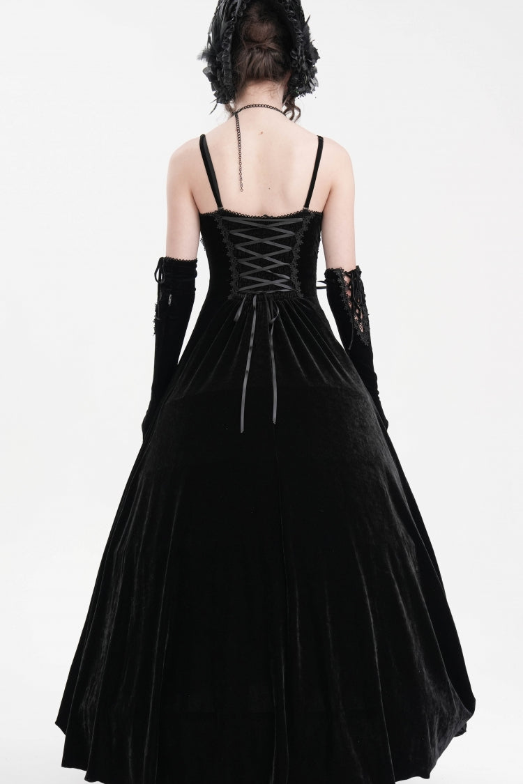Black Tassels Hanayome Lace-Up Women's Gothic Slip Wedding Dress - Product - 3