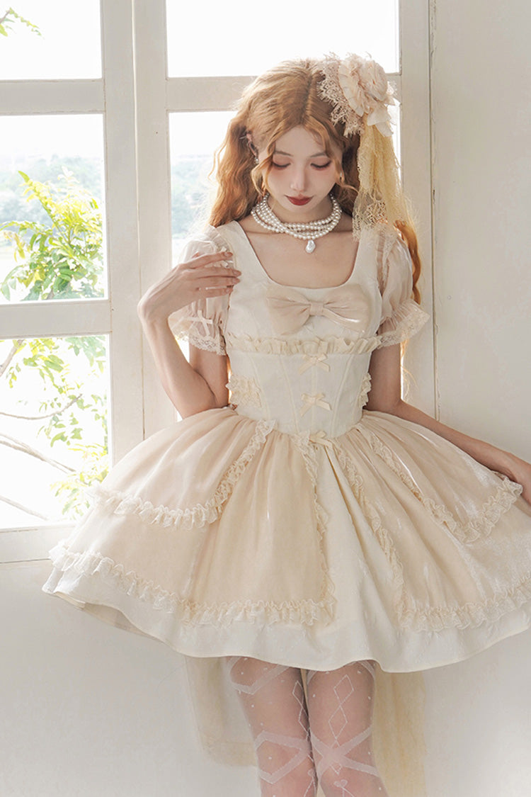 Moonlight Symphony Cardigan Bowknot Sweet Elegant Princess Lolita Jsk Dress 2 Colors - Product - 14