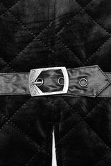 Black Inter-Cotton Sleeveless Buckle Men's Gothic Vest - Product - 9