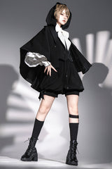 Black [Rabbit Feather Phantom] Gothic Prince Handsome Ouji Lolita Vest - Black - 1
