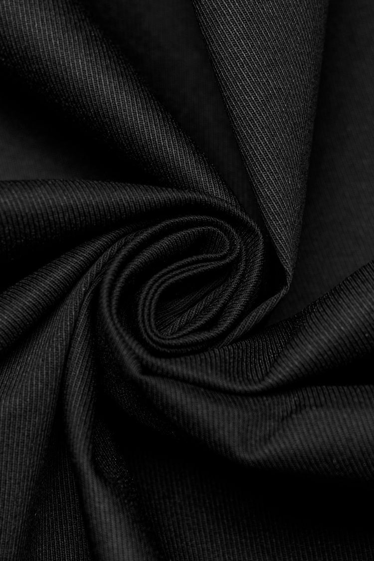 Black Lapel Collar Short Sleeves Mesh Stitching Men's Punk Blouse - Product - 10