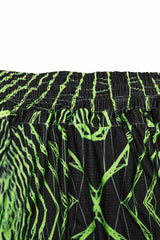Green Halo Print Men's Sagging Pants - Product - 5