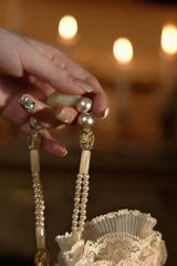 Cream Beige [Mousse Rendezvous] Bow Lace French Rococo Sweet Lolita Handbag - Product - 4