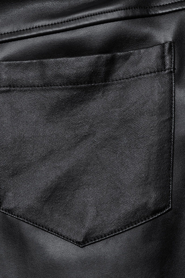 Black Mesh Buckle Strap Men's Punk Pants - Product - 8