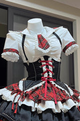White Opera Rock Girl Classic Lolita Blouse - White - 1