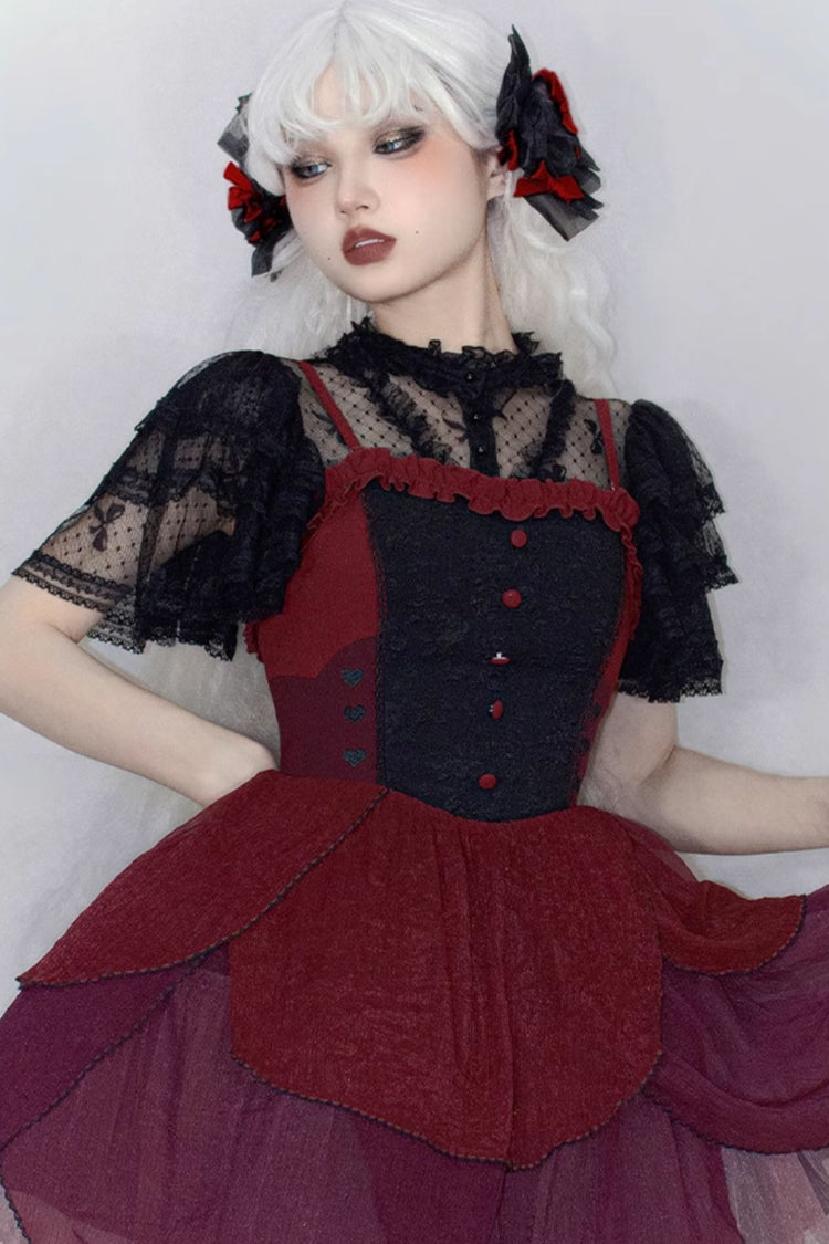 Detachable Pad Short Sleeves Hollow Lace Sweet Lolita Blouse 3 Colors - Product - 4