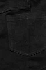 Black Faux Leather Stitching Mesh Eyelet Women's Punk Ring Shorts - Product - 7