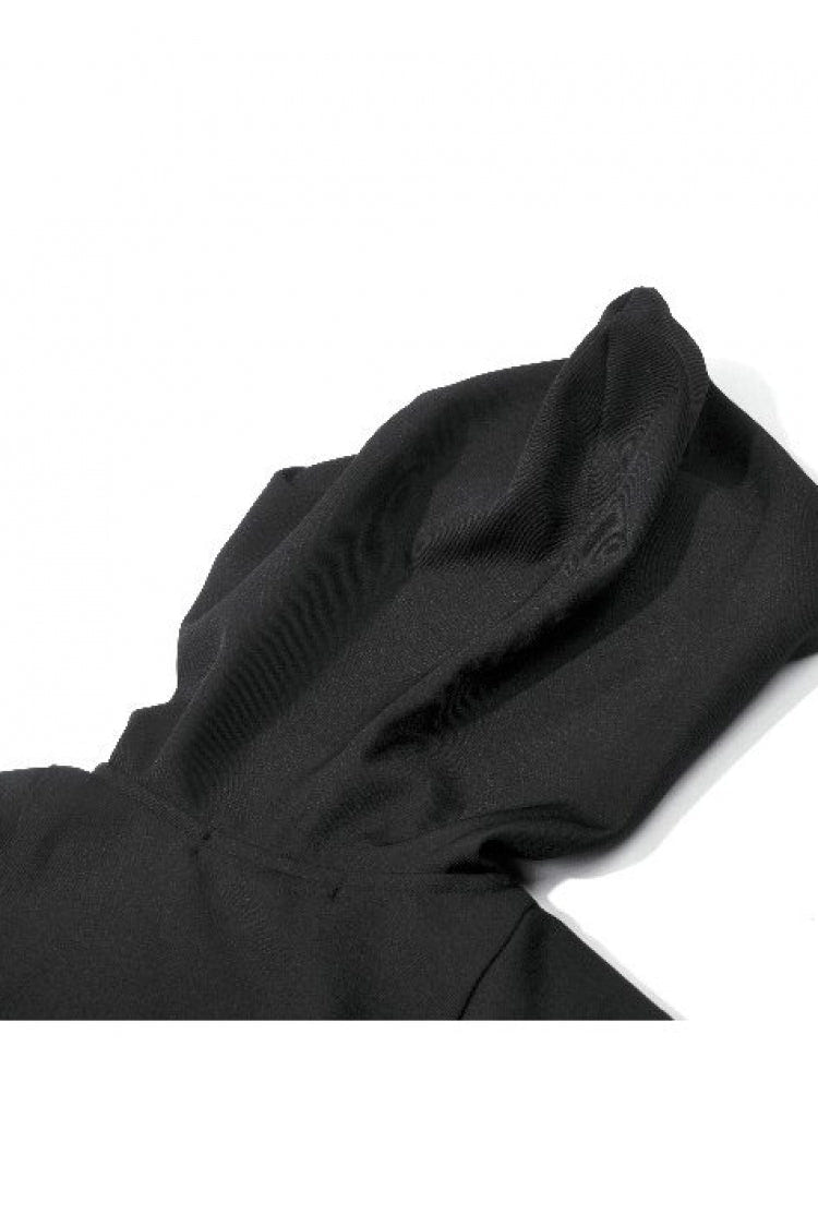 Black Sleeveless Studded Zippered Women's Punk Hooded Vest - Product - 17