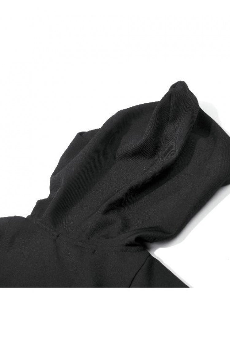 Black Sleeveless Studded Zippered Women's Punk Hooded Vest - Product - 17