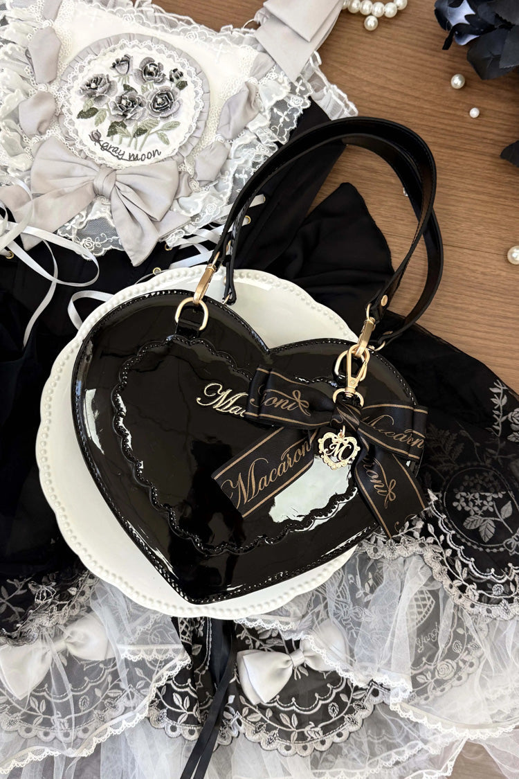 Heart-shaped Bow Elegant Sweet Lolita Crossbody Bag 4 Colors - Product - 14