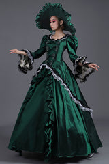 Court Style High Waisted Long Sleeves Trumpet Sleeves Bowknot Victorian Lolita Prom Dress - Product - 2