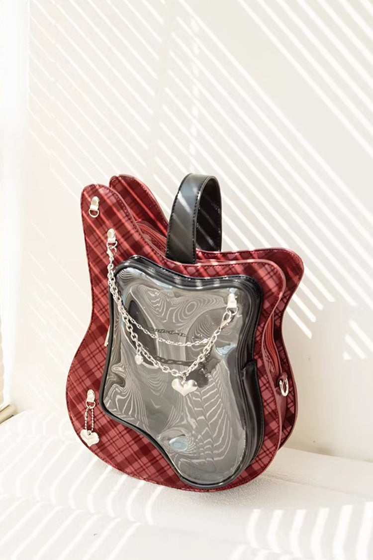 Guitar Heart Printed Chain-Decorated Sweet Lolita Itabag 3 Colors - Product - 12