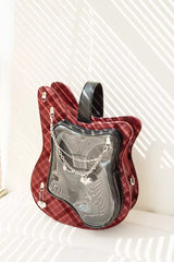 Guitar Heart Printed Chain-Decorated Sweet Lolita Itabag 3 Colors - Product - 12