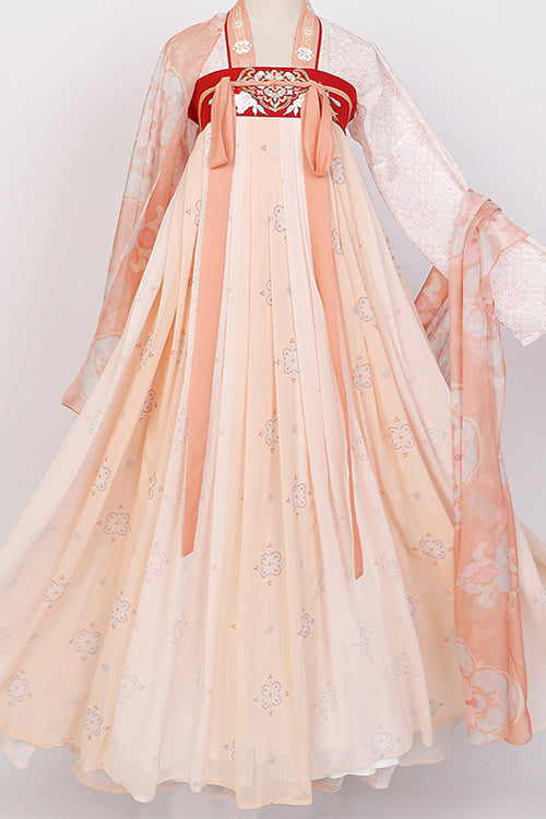 Chinese Ancient Style Fairy Elegant Chiffon Sweet Hanfu Dress Full Set - Product - 5