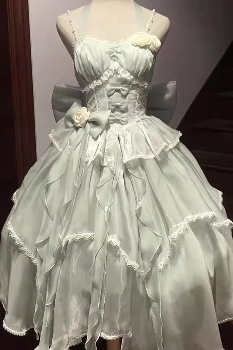 Gorgeous Hanayome Bowknot Sweet Elegant Lolita Jsk Dress 6 Colors - Light-Green - 1