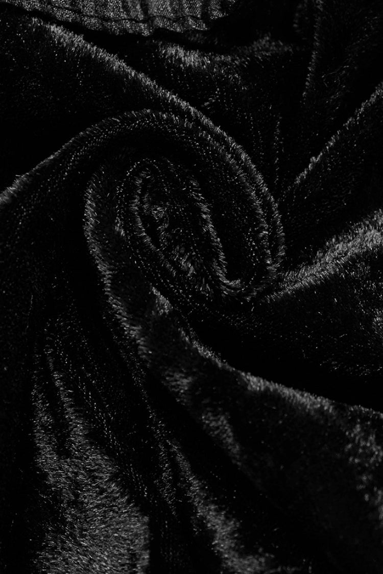 Black Sleeveless Ruffle Stitching Lace Women's Gothic Cape - Product - 7