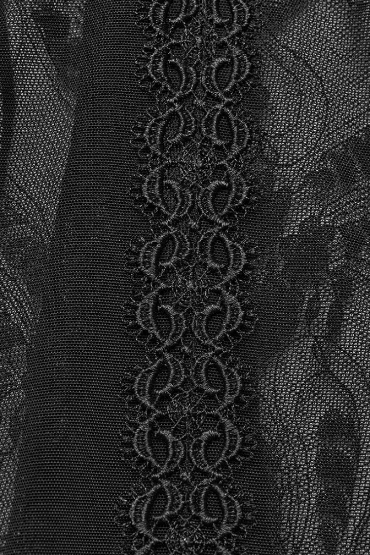 Black Lace Sheer Wrapped Hip Women's Gothic Skirt - Product - 7