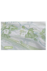 Green [Jade Green Grapes] High Waisted Embroidered Women's Sweet Hanfu Dress Set - Product - 9