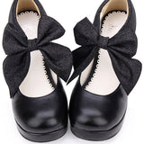 Round toe Big Bowknot Sweet Lolita Shoes - Product - 5