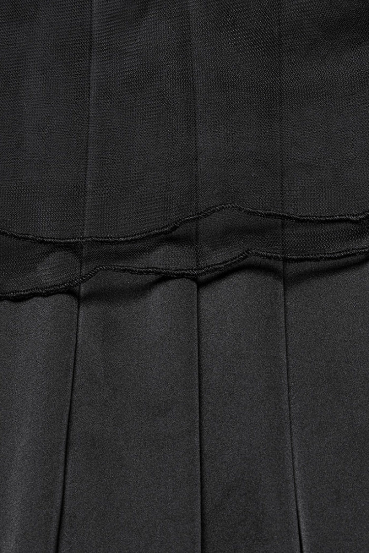 Black Off Shoulder Embroidery Lace Slim Women's Gothic Gown Fishtail Dress - Product - 7