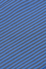 Blue/Black Striped Bow Ruffled Stand Collar Lace Jabot Short Puff Sleeves Front Button‑Up Women's Gothic Blouse - Product - 20