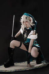 Blue/Green [Traveler’s Outfit] Print Embroidery Hooded Ouji Fashion Sweet Handsome Lolita Set - Product - 2