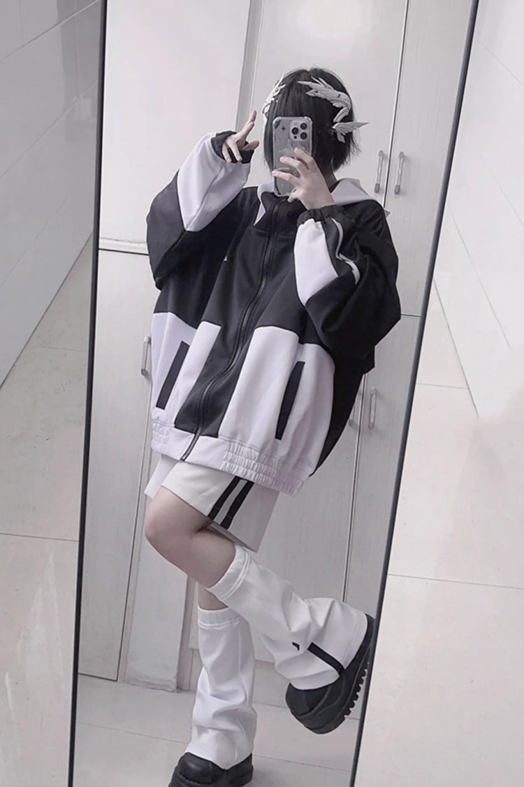 Lovely Long Sleeves Print Jirai Kei Sports Coat 2 Colors - Product - 4