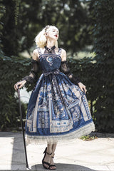 Dusk Best Egyptian Style Print Ruffle Gothic Lolita Dress 3 Colors - Product - 6