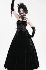 Black Tassels Hanayome Lace-Up Women's Gothic Slip Wedding Dress - Product - 7