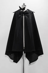 Black Woolen Ouji Fashion Daily Lolita Cloak - Black - 1