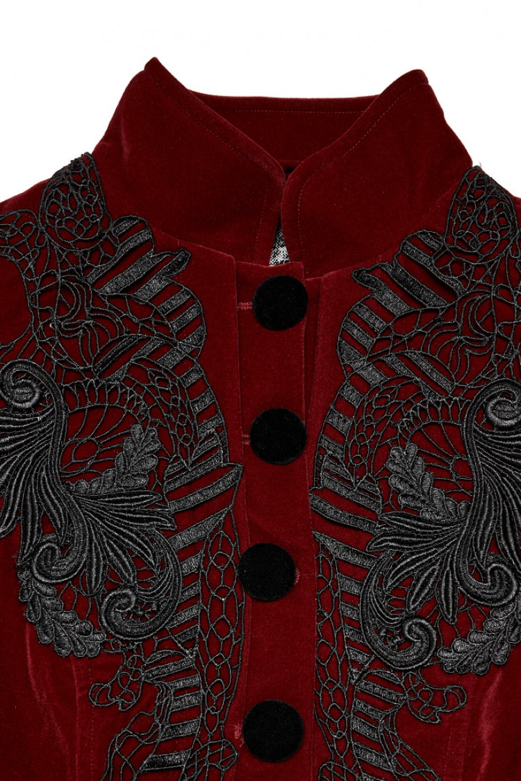 Gothic Long Puff Sleeves Hollow Womens Swallowtail Short Coat Jacket 2 Colors - Product - 12